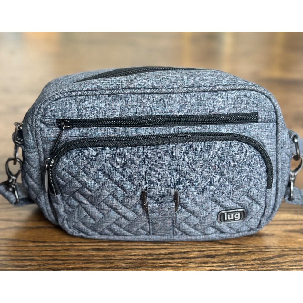 Lug Carousel Convertible Crossbody Shoulder Belt Bag Heather Gray Quilted Small